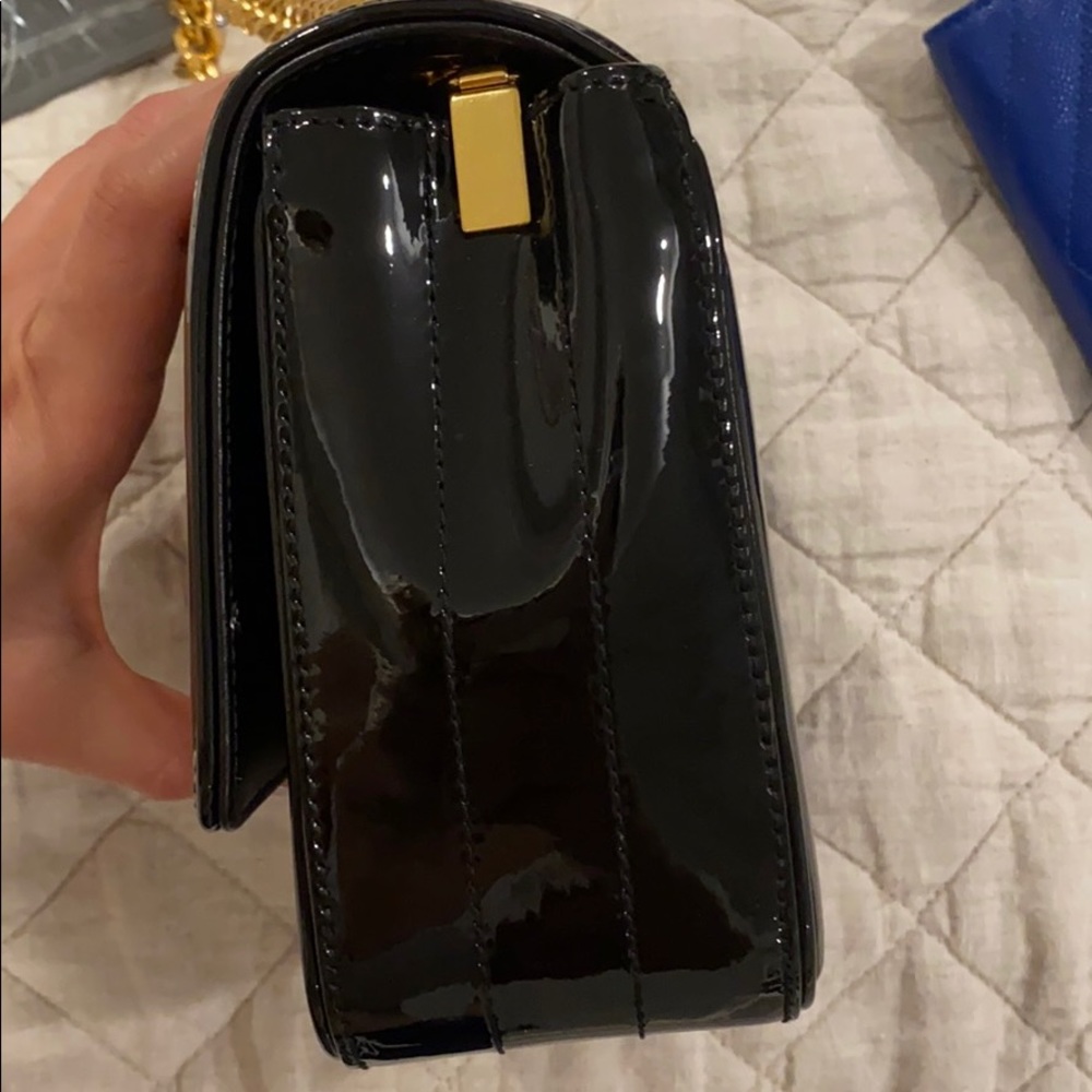 Yves Saint Laurent Black and Gold Shoulder Bag - Picture 5 of 8
